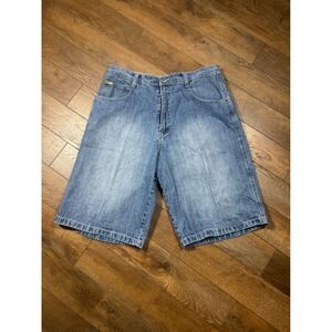 Southpole‎ Mens Denim Shorts Size 36 Blue Wash Classic Fit Casual Summer